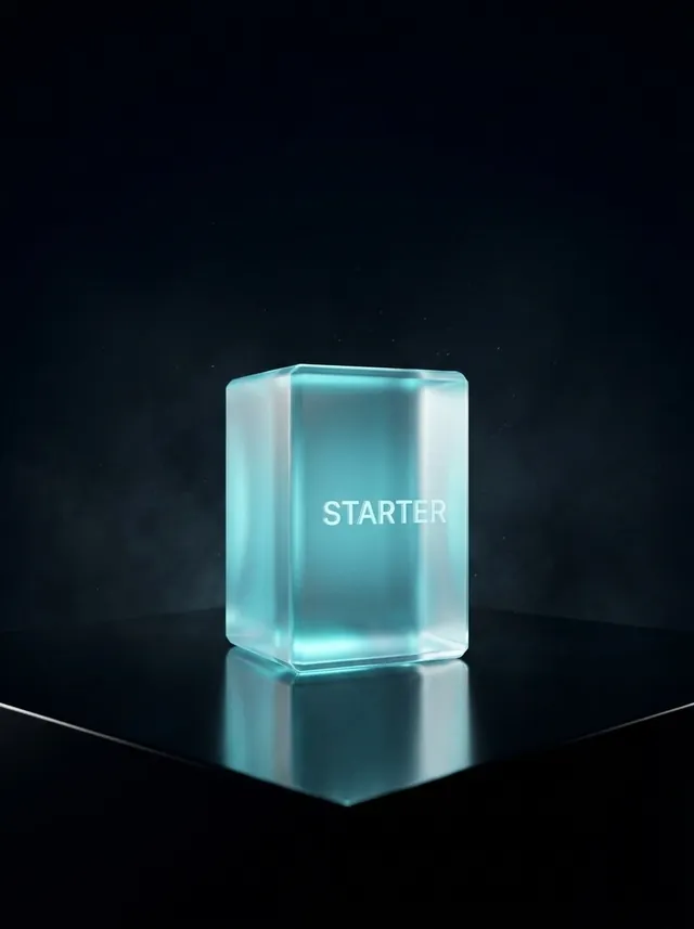 Starter tier glass column
